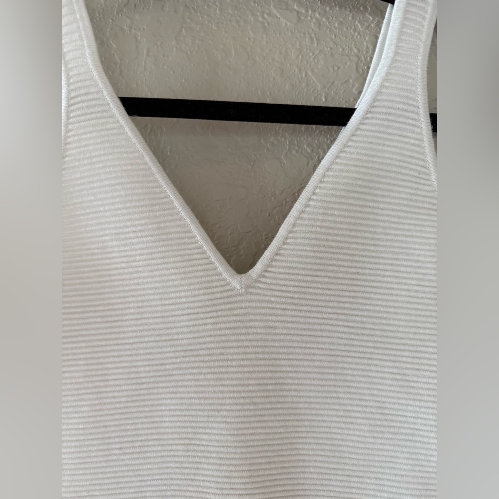 Abercrombie & Fitch White Ribbed Bodysuit - Picture 3 of 4